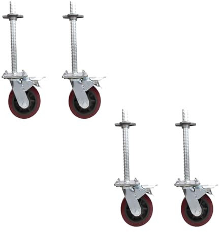 ZMTGLTG Rueda De Andamio De 8 Pulgadas con Freno, Rueda De Polea Universal De Alta Resistencia, Fuerte Capacidad De Carga, Adecuada For Andamios, Carros