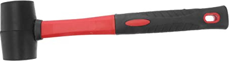 HEATSHAKING 12oz Rubber Mallet Mit Rutschfestem Kunststoffgriff Elastischer Schonhammer Mit Verschleißfestem Kopf Stoßdämpfendes Werkzeug Für Schonendes Eintreiben Und Vielseitigen Gebrauch
