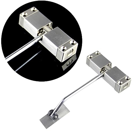 FIXOSHEE Cierre de Puerta Automático Inoxidable Muelle para Puertas de Montaje Superficial para Apertura Izquierda o Derecha Incluye Tornillos de Instalación