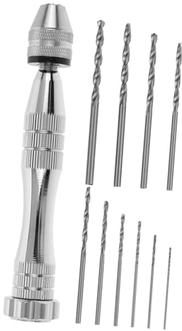 Gatuida Trapano Manuale in Alluminio Leggero Attrezzi Rotativi Manuali per da Te e Modellismo Mini Manipolo per Lavori Precisione e Foratura Artigianale