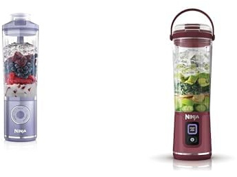 Ninja Blast Max mixeur portable, 570 ml, rechargeable, tasse et couvercle étanche, 3 fonctions de mixage, Lavande BC251EULD + Ninja Blast Blender portable, 530 ml, Canneberge, BC151EUCR