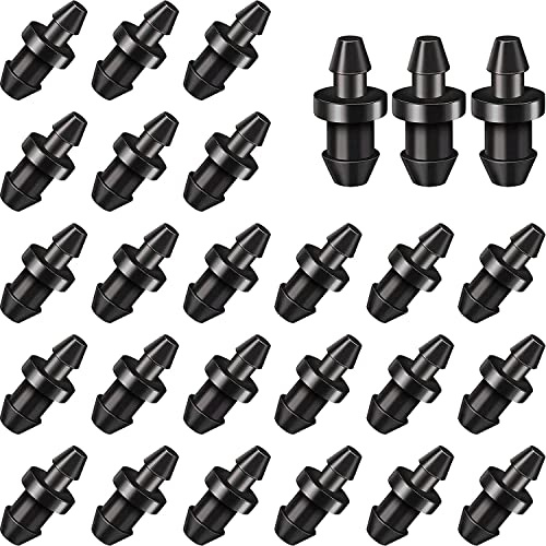 UCLEVER 100 pinzas Tapón final de riego por goteo para 5 mm/7 mm, duradero PP Drip Riego, pieza de riego para jardín, césped, patio