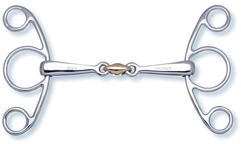 Stübben Gebiss 2293 Schmetterlingstrense 2 in 1-14,0 cm - 16 mm - Sweet Copper Mittelstück
