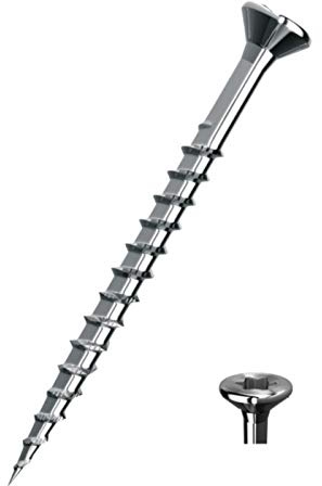 JD Plus Universalschrauben Edelstahl | 4,5 x 35mm VE = 200 Stück | Edelstahl A2, I-Stern, Senkkopf, Teilgewinde mit Fräsrippen unter dem Kopf