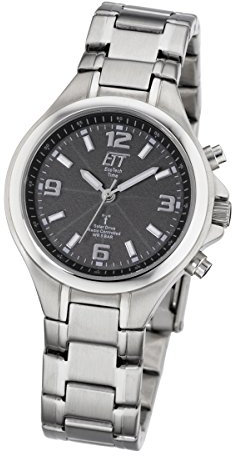 ETT Eco Tech Time Funk Solar Damen Uhr Analog mit Edelstahl Armband ELS-11177-31M