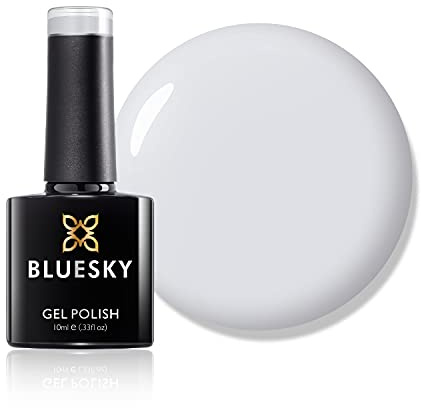 Bluesky Gel Nail Polish, Blue Tint Cream A042, Pale, Snow,White Long Lasting, Chip Resistant, 10 ml (Requires Drying Under UV LED Lamp)