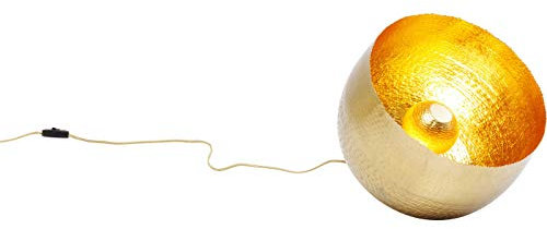 Kare Design Bodenleuchte Apollon, Gold, 35cm Durchmesser, Bodenlampe, Stehleuchte, Stahlgestell, rund, kein Leuchtmittel inklusive, 25x35x35 cm (H/B/T)