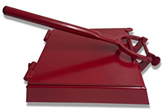 Made in Mexico Red Manual Flower/Corn All Metal Tortilla Maker Press 10x10 inch Square