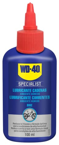 WD-40 Bike - Lubricante de Cadenas de Bicicleta para Ambiente Húmedo - Gotero 100ml