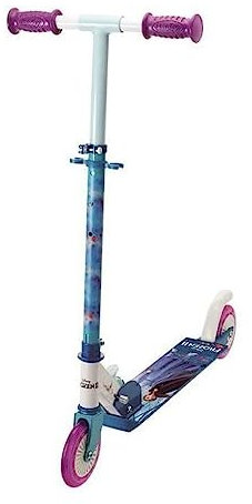 Smoby - Monopattino due ruote Frozen2, 7600750363XNB, +5 anni, manubrio regolabile, freno pedale, licenza ufficiale Frozen, pieghevole