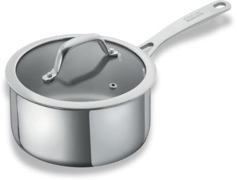 KUHN RIKON Allround, Cazo para para horno e inducción con tapa de cristal, 18 cm/2,3 litros ,Acero inoxidable