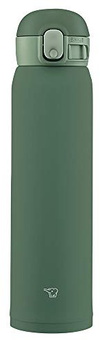 Zojirushi SM-WA60-GD Water Bottle, One-Touch Stainless Steel Mug, Seamless 0.60 L Khaki
