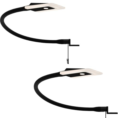 kalb | LED Bettleuchte Leseleuchte Flexleuchte Nachttischlampe Leselampe Nachtlicht, Auswahl:2er Set schwarz