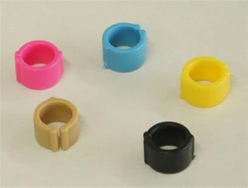 Olba 50 Kükenringe Vogelringe 5mm in je 10 Stück x 5 Farben