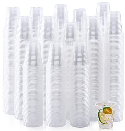 Turbo Bee 1000 Pack 5oz Clear Plastic Cups,Small Disposable Party Cups, Disposable Cups Cold Beverage Plastic Clear Cups, Picnic, BBQ, Travel, and Events