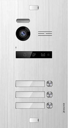 Balter EVO-HD Video Türsprechanlage Zusatz Tüstation, Video Türklingel mit Kamera, 3 Familienhaus Klingel, Full HD-Kamera, 2 Draht Bus, Gegensprechanlage mit 175° Weitwinkel-Kamera