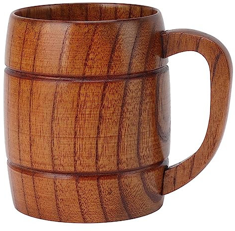 Fdit Boccale, Boccale di Birra in Legno da 300 Ml Tazza di Legno di Giuggiola Tazza di Legno di Giuggiola Acida Tazza da tè per Bar di Casa