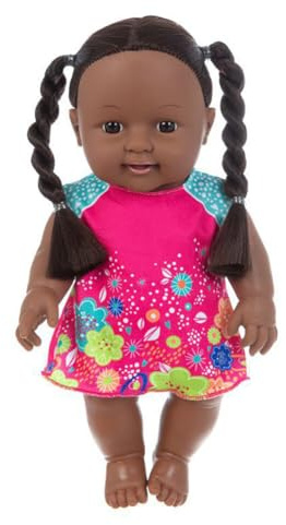 URFEDA Reborn Puppe Schwarze Puppe mit Haaren 12 Zoll Afrikanische Puppe für Kinder Lebensechte Weich Realistisches Silikon Baby Puppe Neugeborenes Puppen Mädchen Schwarze Haut Babypuppen Spielzeug