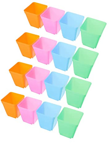 VANZACK 40st Kleiner Quadratischer Blumentopf Starttöpfe Kunststoffpalette Dekorative Pflanzgefäße Schale Für Pflanzenernährung Drinnen Setzlinge Pflanzen Plastik Anlage 7c