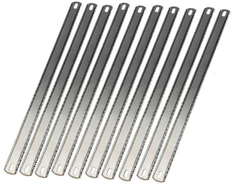 Yinxi 10 Stück 300 mm Bügelsägen-Ersatzblätter 8 Zähne/24 Zähne 12 Zoll doppelseitige Handsägeblätter mit feinen/groben Zähnen
