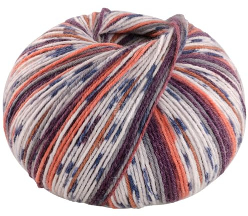 LANA GROSSA Meilenweit 6-Fach Alpaca | Kuschelweiches Sockengarn, waschmaschinenfest | Handstrickgarn aus 50% Alpaka, 20% Schurwolle & 30% Polyamid | 150g Wolle zum Stricken & Häkeln | 390m FB1105