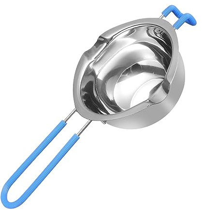 Amosfun 2pcs Valentines Day Candy Bowl Milk Pan Stainless Steel Melting Pot Chocolate Fountain Kitchen Butter Warmer