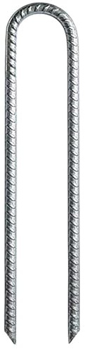U-förmige Gartenheringe – Metall Gartenheringe aus Stahl, Garteneinfassungsheringe 30,5 cm, Landschaftsnagel | Bodenanker, Gartenklammern, Galvan-Stahlheringe
