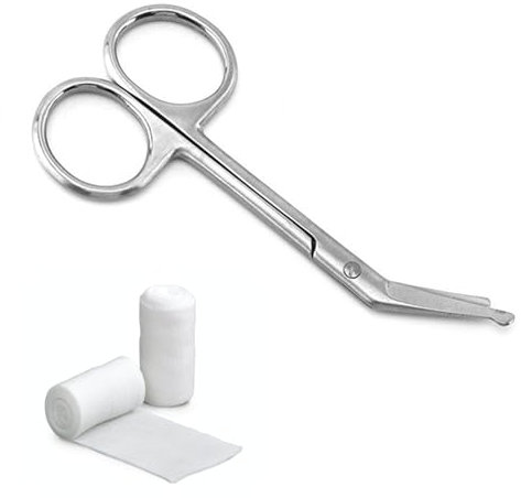 Verbandschere, Verbandsschere Pflege, Ganzstahl-Mullschere, Medizinische Schere, Krankenschwester Zubehör, Erbandschere zum Schneiden von Stomaverbänden Hochwertig Verarbeitet Präziser Schnitt