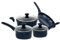 Comfy Nest, CN04692-BLU, Set di pentole versatile con rivestimento in marmo, compatibile con tutti i piani cottura, manici ergonomici, facile da pulire, 7 pezzi, Blu