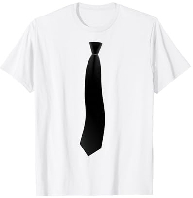 Schwarze Krawatte Lustige Anzug Kostüm für Herren Jungen T-Shirt