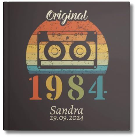 YMEMOS Geburtstag Gästebuch personalisiert zum ausfüllen - Geschenk zum Geburtstag Erinnerungsbuch Frau und Mann Geburtstagsgeschenk (40 Seiten/20 Blatt)