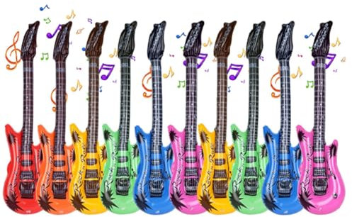 Vocdikficy Aufblasbare Gitarre, Blasgitarre, Geeignet für Weihnachtsfeiern und Geschenke für Kinder