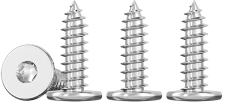 Drenky Schrauben Torx M4 X 16mm Blechschrauben Flachkopf M4 Holzschrauben Edelstahl A2 V2A, Ideal für Holzarbeiten, Rostfrei und Langlebig‌, Vollgewinde, 50 Stück