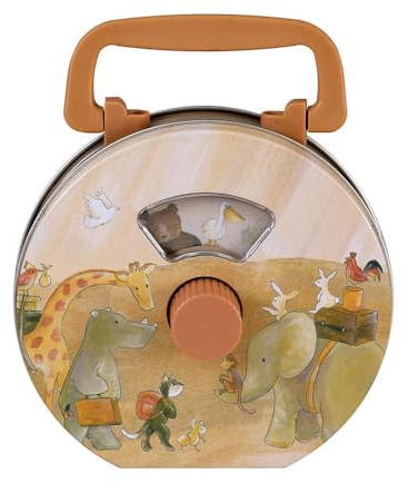 Egmont Toys Boîte à musique radio Arche de Noé - Belle boîte à musique pour enfants, manivelle et caravane animale, jouet durable pour enfants à partir de 3 ans