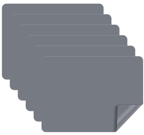 Luxeu Silikon Matte, 6 Stück 40x30cm Knetunterlage Kinder, Silikonmatte A3, Antihafte und rutschfeste, Bastelunterlage Kinder, Malunterlage Schule für DIY Handwerk (Dunkelgrau)