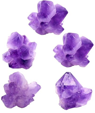 VERDANVERSE Blocco di Quarzo Viola Naturale Irregolare Cristallo Grezzo per Decorazione Scrivania Pietra Grezza Cluster Elegante Specimen per Casa e Ufficio