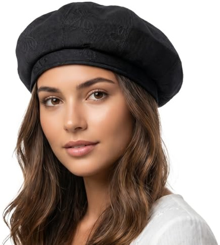 HIQIU Baskenmütze Damen Sommer aus Netzstoff Leicht Atmungsaktiv Barett Cap | Elegant Französisch Dünne Beret für Damen