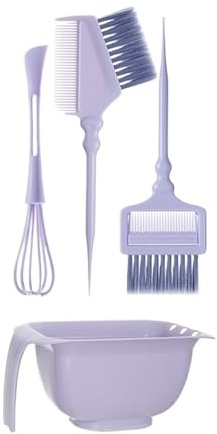 Hårfärgningsset, 4 delar, professionell färgskål med pensel, stor kapacitet, toningsblandningsbehållare, gör-det-själv-stylingverktyg (4 st LightPurple Set)