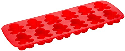 Premier Housewares Kuchen, Schokoladenform, 12 Lebkuchenmänner, rotes Silikon