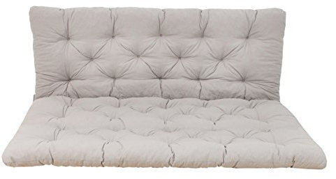 Ambientehome Palettenkissen mit Rückenlehne, grau, Sitzpolster 120 x 80, Rückenkissen 120 x 60 cm, Indoor & Outdoor