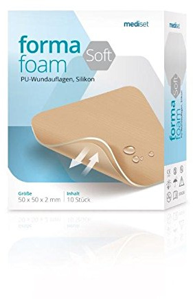 FormaFoam Soft, PU-Schaumverband, silikonbeschichtet, steril (10 Stück) (5 x 5 cm)