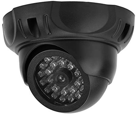 Telecamera a Cupola Fittizia di Sicurezza con Luce a LED Rossa Lampeggiante