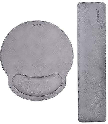 MAIDERN Memory Foam Set Tastatur-Handballenauflage und Mauspad mit Handgelenkkissenunterstützung für Büro, Computer, Laptop, Mac - Komfortabel, leicht zur einfachen Schmerzlinderung beim Tippen