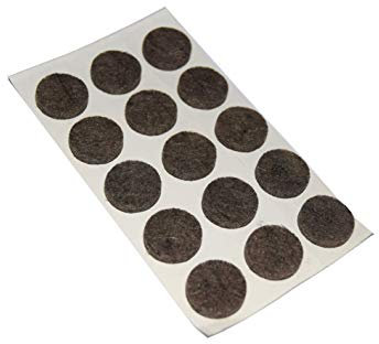 Filzgleiter rund Ø 16 mm - braun - 15 Stück