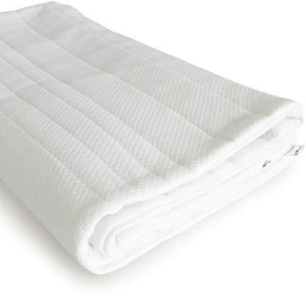 AM Qualitätsmatratzen Topper Bezug 180x200 4-6 cm Kernhöhe - Made in Germany & Oeko-TEX Siegel - Allergiker Topperbezug 180x200cm aus Doppeltuch mit Klimafaser versteppt & 4-seitigem Reißverschluss