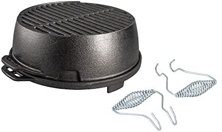Lodge L12RG Gril portable en fonte, rond, 30,5 cm, quantité 1