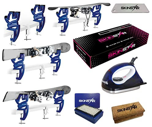SkinStar Skiwax Set Skiwachs Starter Set Skispanner 24 Hours Ski Vise 6- teilig
