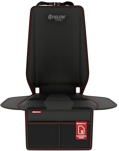 ATHLON TOOLS Kindersitz-Unterlage mit Seitenschutz - Optimale Passform - Isofix kompatibel - Dick gepolstert - für Kindersitze, Babyschalen und Sitzerhöhungen - Patentiertes Design aus Hamburg
