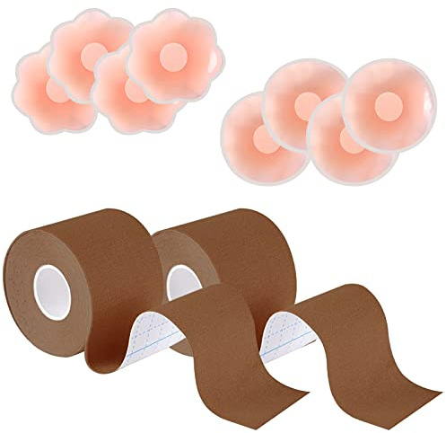 Soutien-Gorge Adhésif,Breast Lift Tape,Soutien Gorge Dos Nu,Ruban De Poitrine,Soutien Gorge sans Bretelles Invisible,Dos Nu Soutien-Gorge Invisible,2 Rouleau De Poitrine,Scotch Poitrine