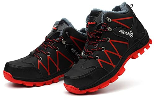 YisiNP Sicherheitsschuhe Herren Damen S3 Winter Arbeitsschuhe mit Stahlkappe Wasserdicht, Schwarz, 42 EU
